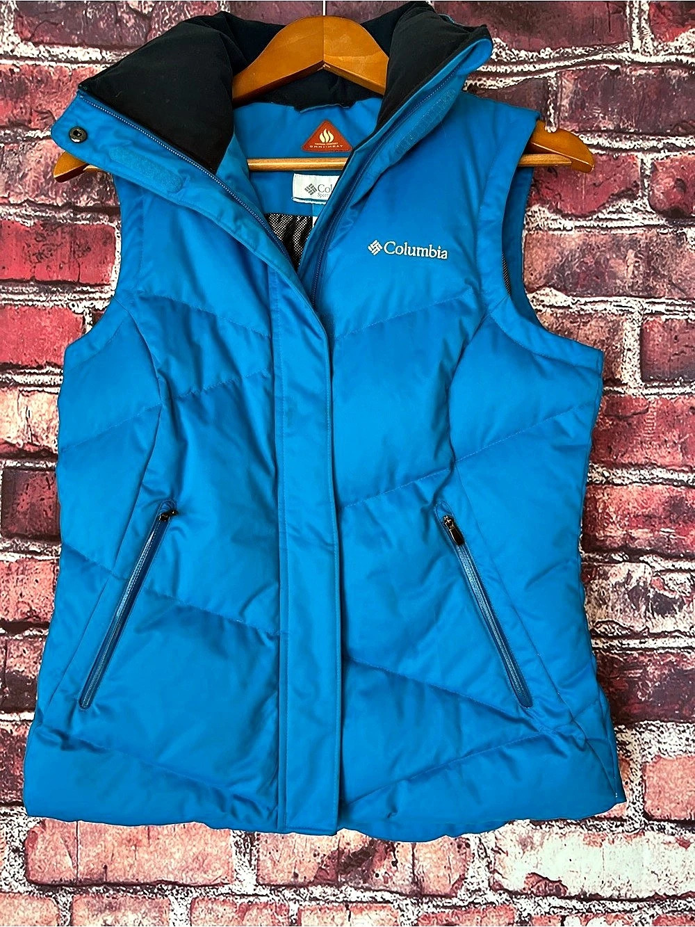 Columbia Omni-Heat Omni-Shield Puffer Vest Electric Blue Women's Size Small